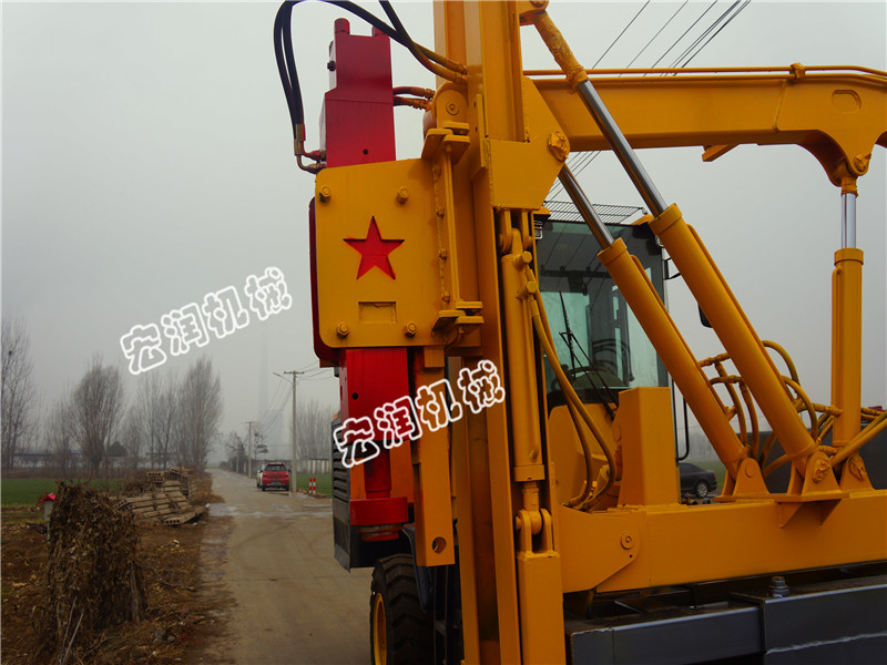 公路護(hù)欄打樁機(jī)液壓錘怎么操作？宏潤機(jī)械