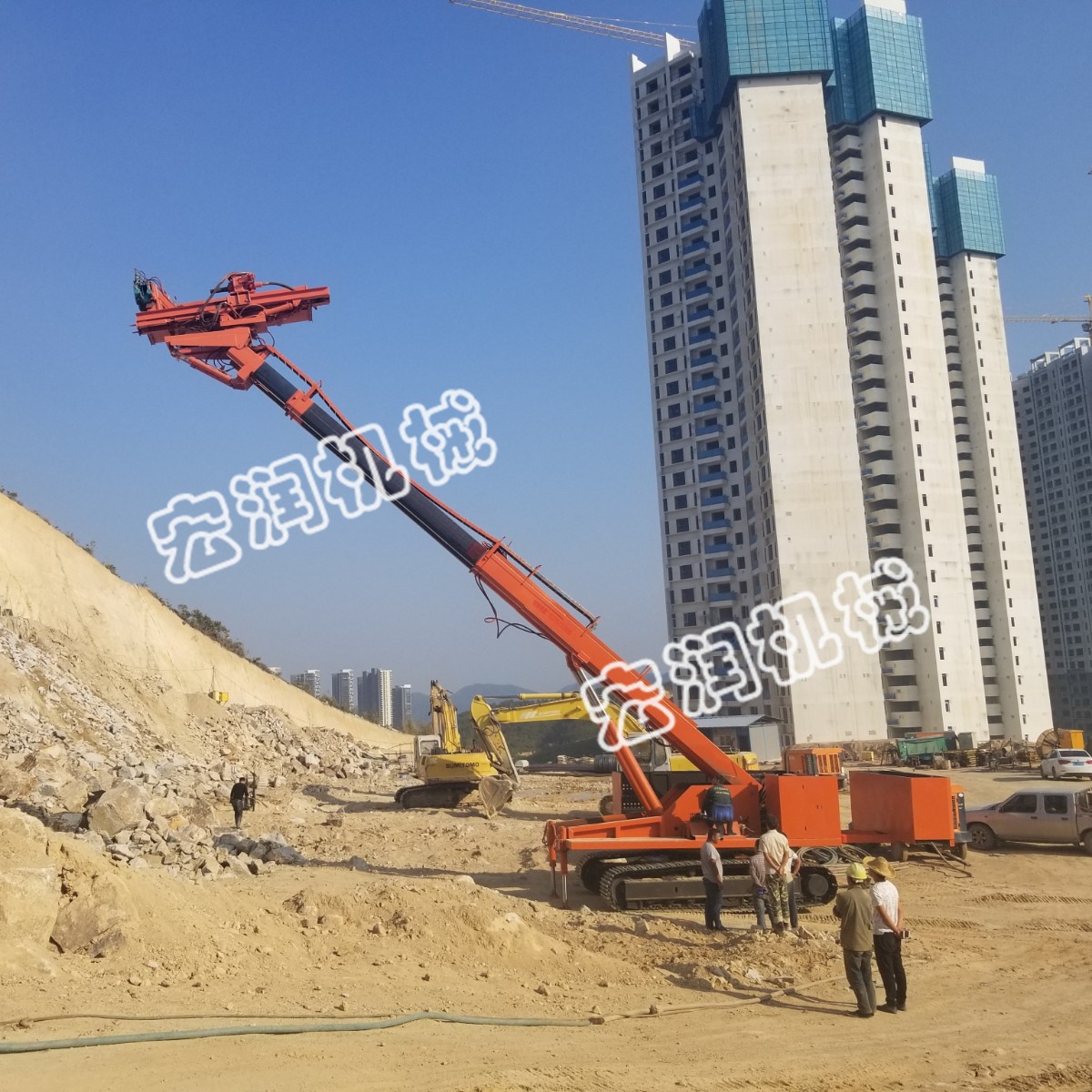 宏潤機(jī)械 8米基坑支護(hù)錨固鉆機(jī)發(fā)貨甘肅隴南